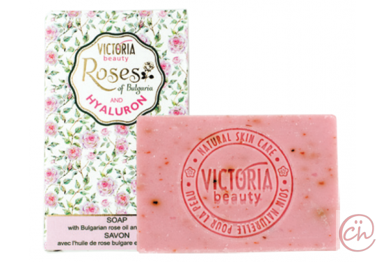 Глицеринов сапун с Българско розово масло и Хиалурон 70g - Victoria Beauty